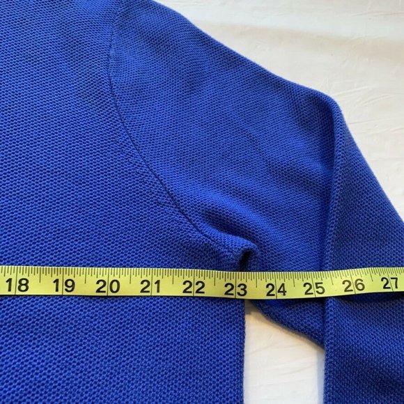 Polo Ralph Lauren Pima Cotton Sweater Pullover Waffle Knit 1/4 Zip Blue XL EUC - Picture 10 of 12